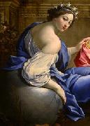 Low resolution detail of the muse Urania from The Muses Urania and Calliope Simon Vouet